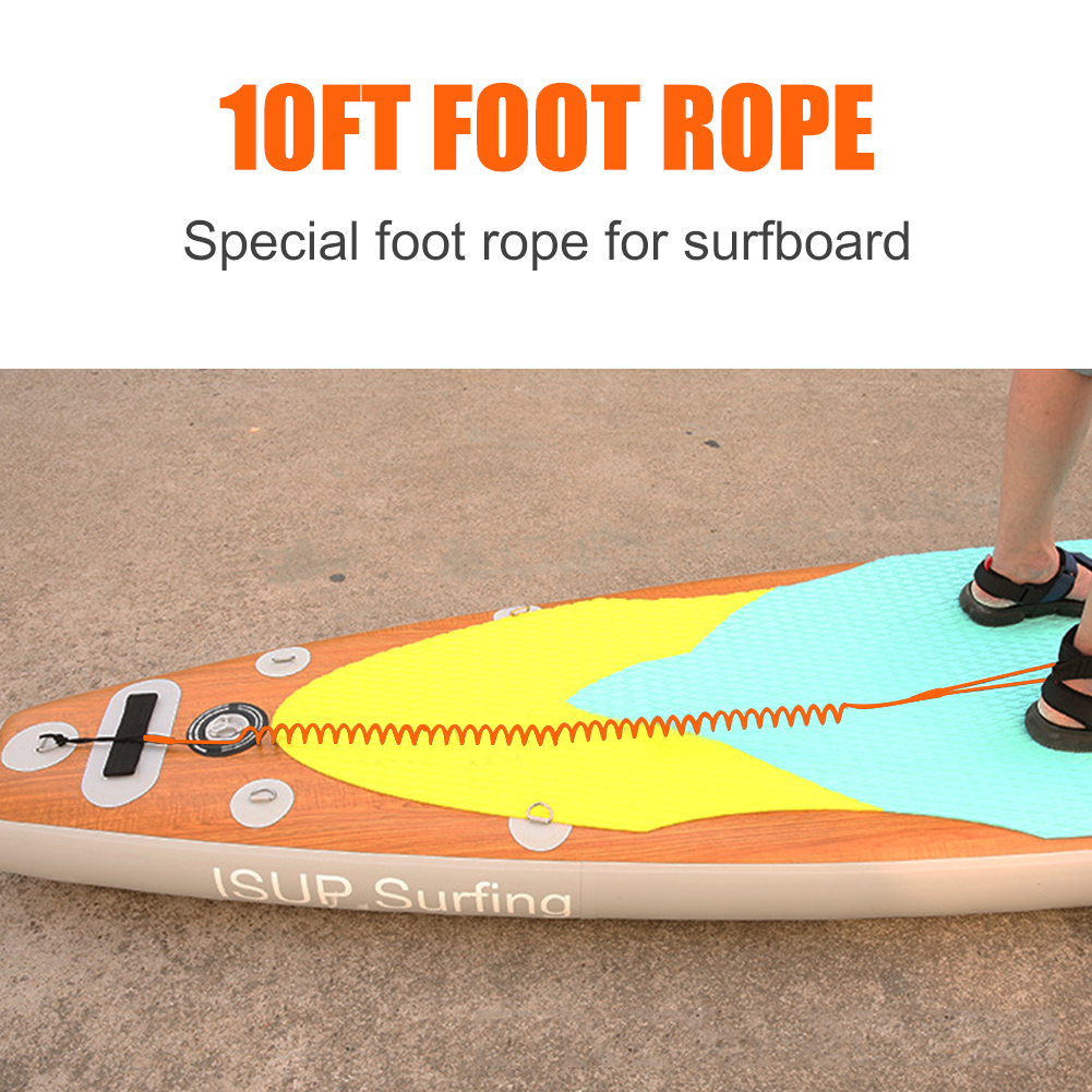 Coiled Leash Leg Rope Kit 10 F - Stand Up Paddle Leash ulasan dan harga