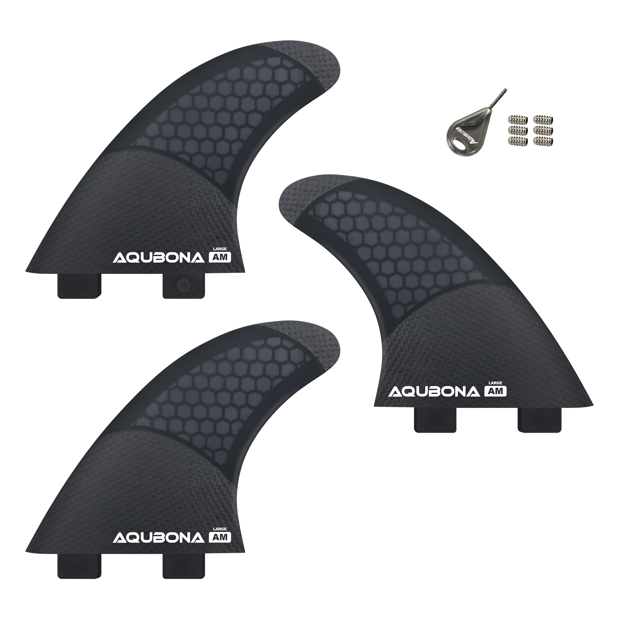 AQUBONA 3 Pcs Surf Fin Half Ca - Stand Up Paddle Leash ulasan dan harga