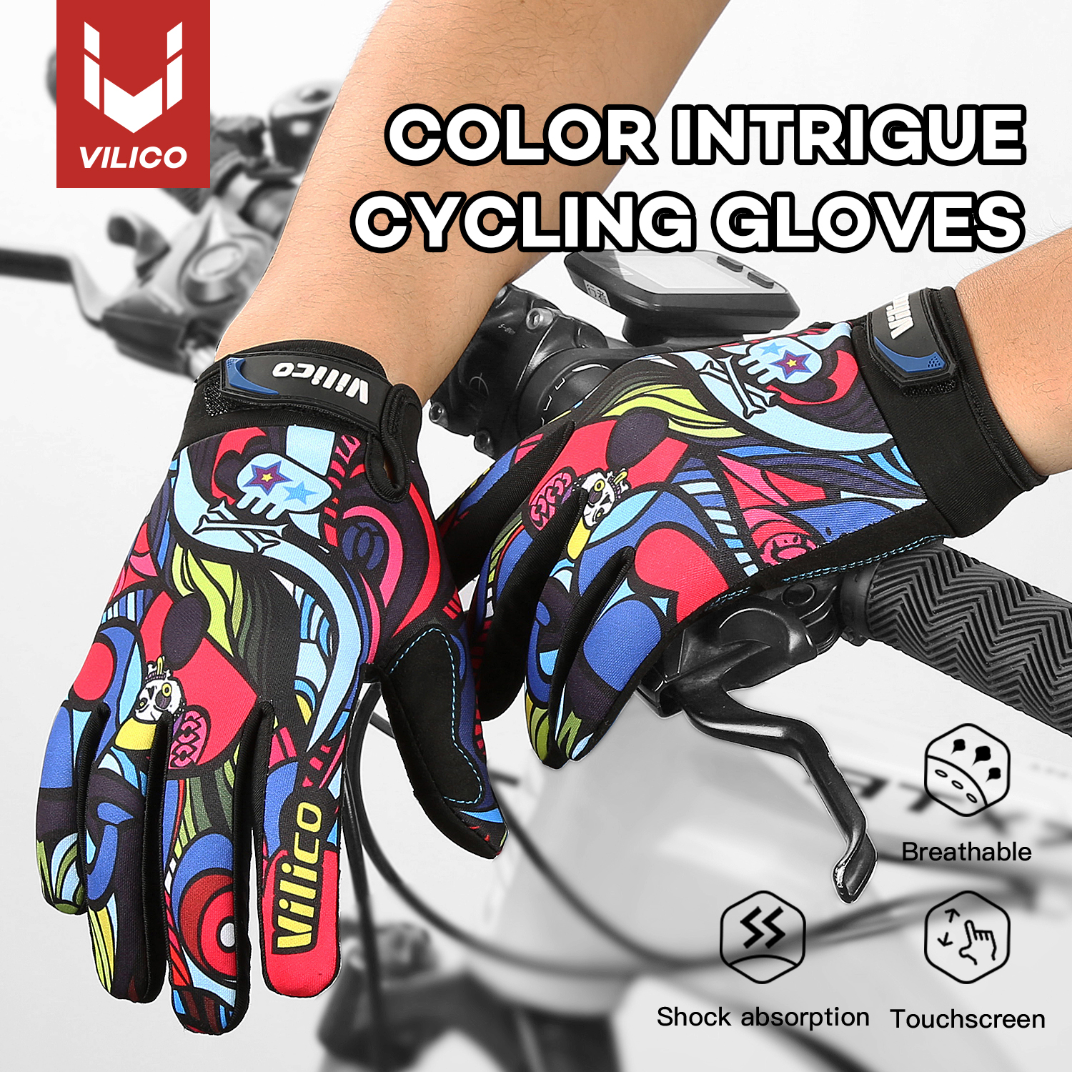 1 pair of Vilico colorful graf - Spearfishing Glove ulasan dan harga