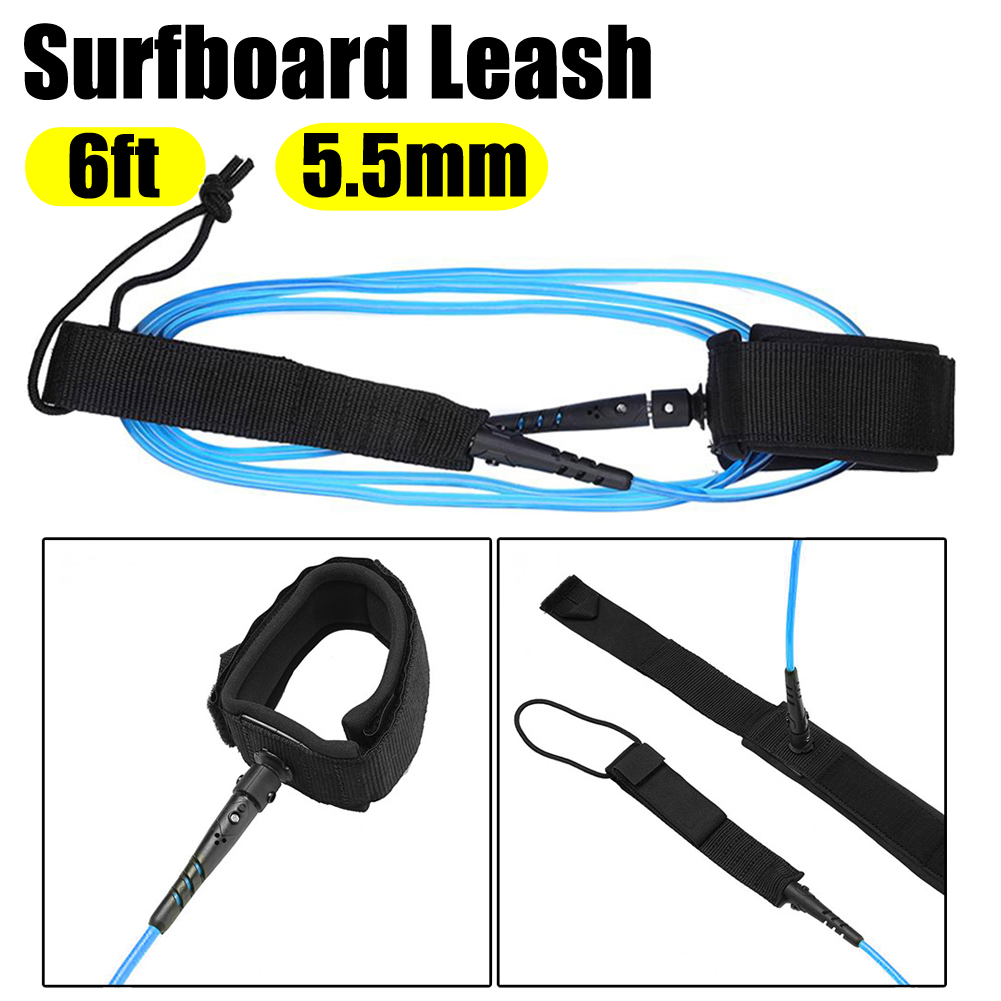 6ft 5.5MM TPU Surfboard Ankle  - Stand Up Paddle Leash ulasan dan harga