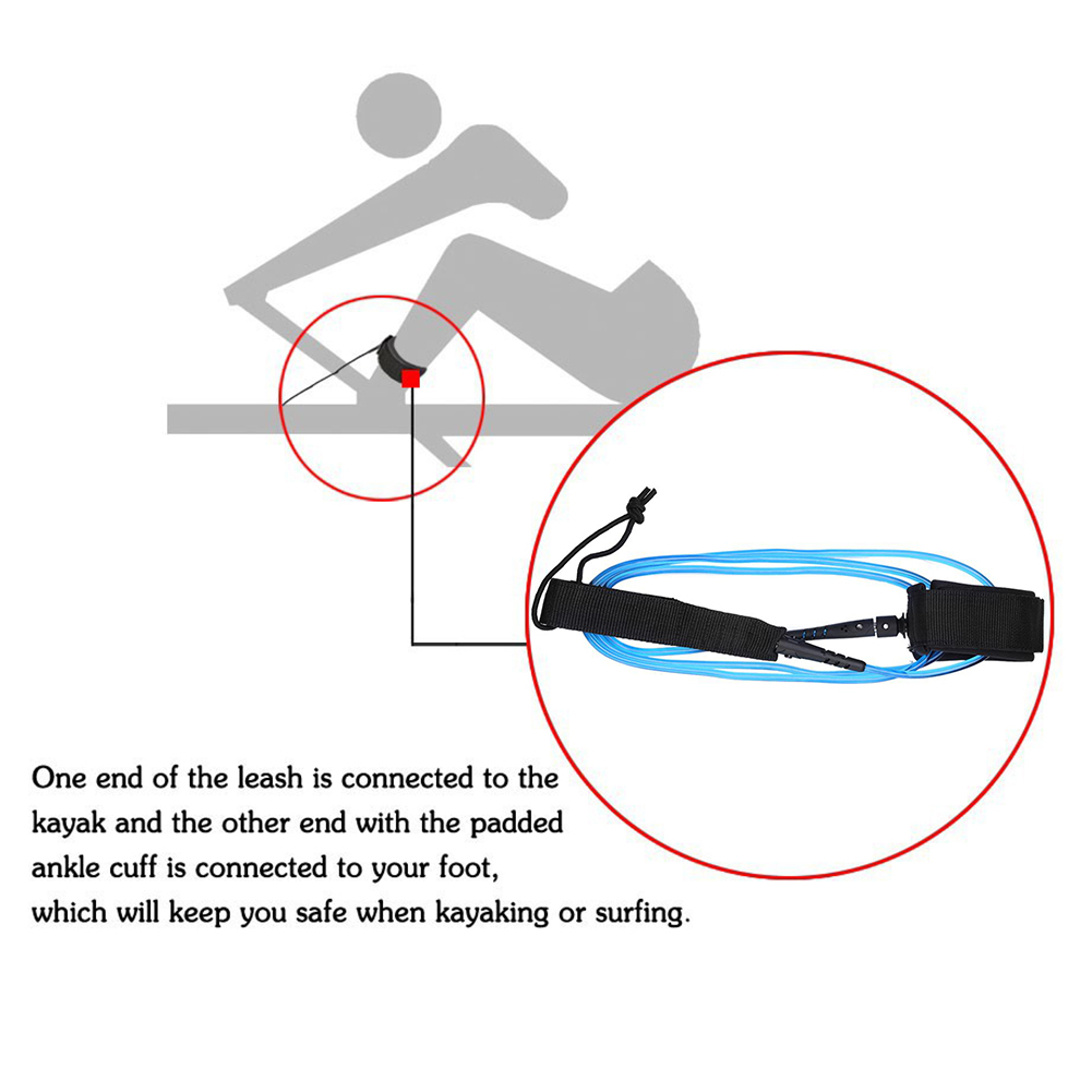6ft 5.5MM TPU Surfboard Ankle  - Stand Up Paddle Leash ulasan dan harga